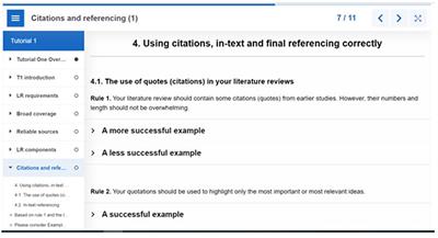 Developing literature review writing and citation practices through an online writing tutorial series: Corpus-based evidence